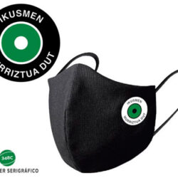 Mascarilla Higiénica Reutilizable con logo "Tengo Baja Visión" en euskera